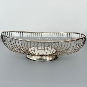 Silverplate Bread Basket‎ Dish Serveware Vintage